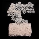 Кружево гипюр (плетёное) 95 мм / 3 метра, матовое, 571 молочный