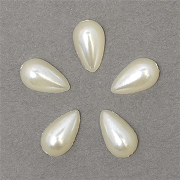 Полужемчужины перламутр в форме Капли 6х10 мм цв.43 молочный уп.500г (4500 шт)