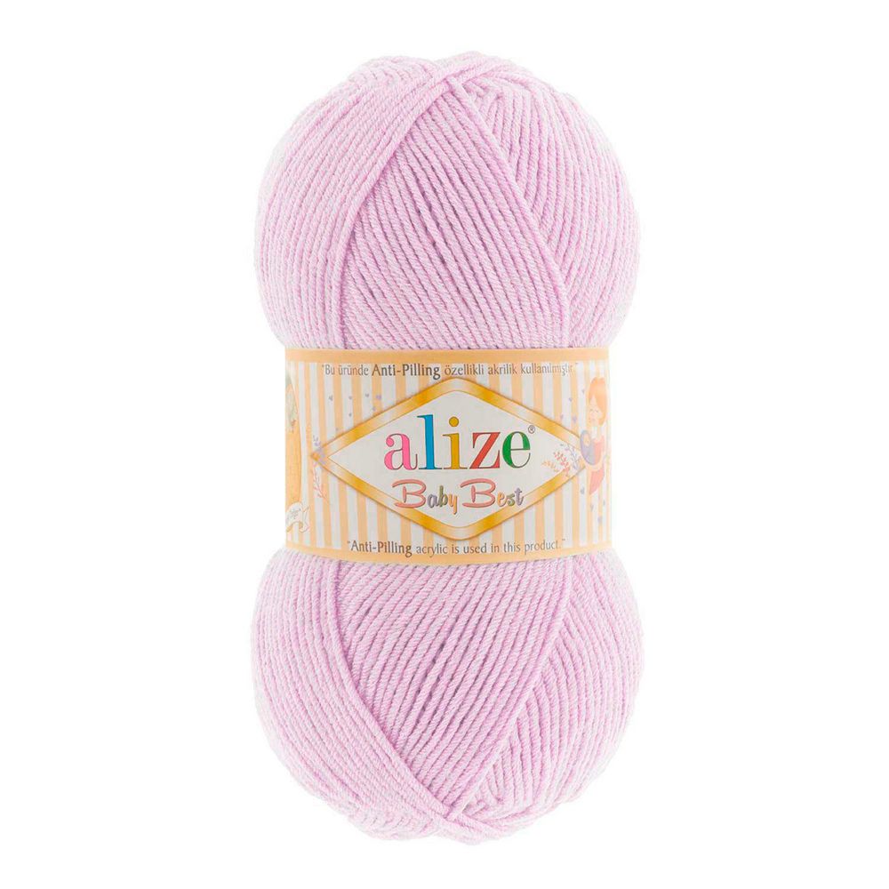 Пряжа Alize (Ализе) Baby Best / уп.5 мот. по 100 г, 240м, 027 лиловый A