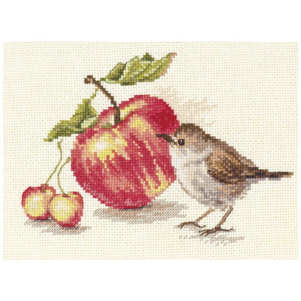 Алиса, Птичка и яблоко 17х11см