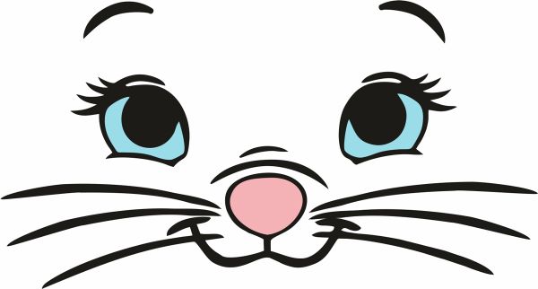 Термоаппликация Gamma Термотрансфер M №05, 1 шт, M-526 Мордочка кошечки 6.5х12 см