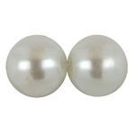 Бусины стекло ⌀8 мм, нить 52 шт, №01 белый, Zlatka GBP-03