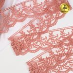 Кружево на сетке 85 мм, цв.N0815 капучино, уп.13.7м, Kruzhevo