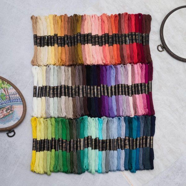 Набор хлопкового мулине №10, 100 цветов (100 шт по 8 метров), Bestex