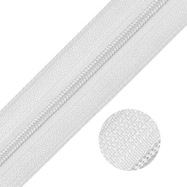 Молния рулонная спираль (витая) Т3 (3 мм) / 400 метров, F101 белый, Mzip