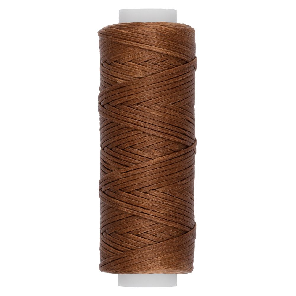 Нитки вощеные для кожи, плоские 0.8 мм, 003 коричневый, LC-001 Промысел