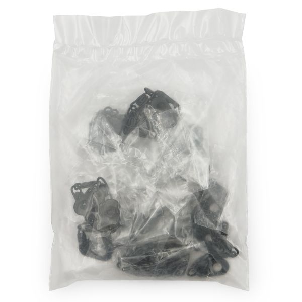 Вешалка-цепочка для одежды 110х5 мм, металл, черный матовый, 10 шт, ГДЖ1517