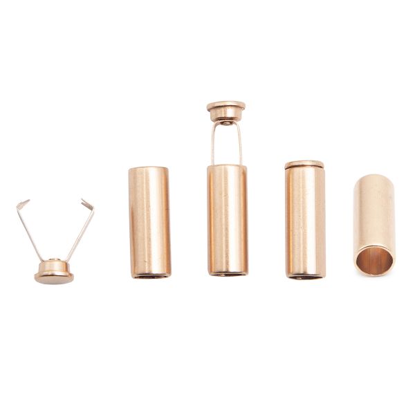 Наконечник для шнура металл 20,7х7 мм, металл, золото, 6660-0073, 20 шт