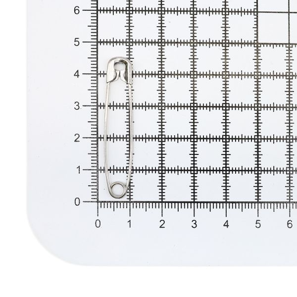 Булавки английские l=44 мм, никель, 100 шт, С-17