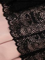 Кружево бельевое эластичное 185 мм / 2.7 м, 6185, цв.02 черный, Kruzhevo
