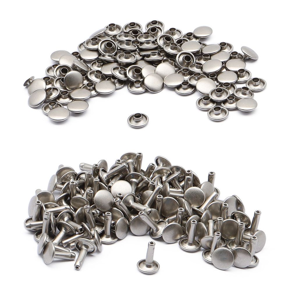 Хольнитены двухсторонние ⌀9 мм, h=11 мм, (мат/ник.), 100 шт