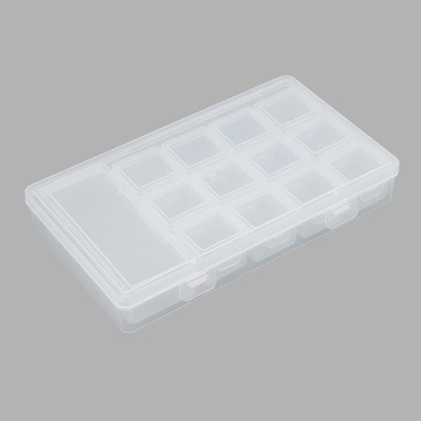 Контейнер для хранения мелочей 19.4х11.3х3 см, 13 штук ассорти в боксе