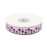 Лента репсовая (в рубчик) Гирлянда 1,5см*22.86 м (фиолетовый)