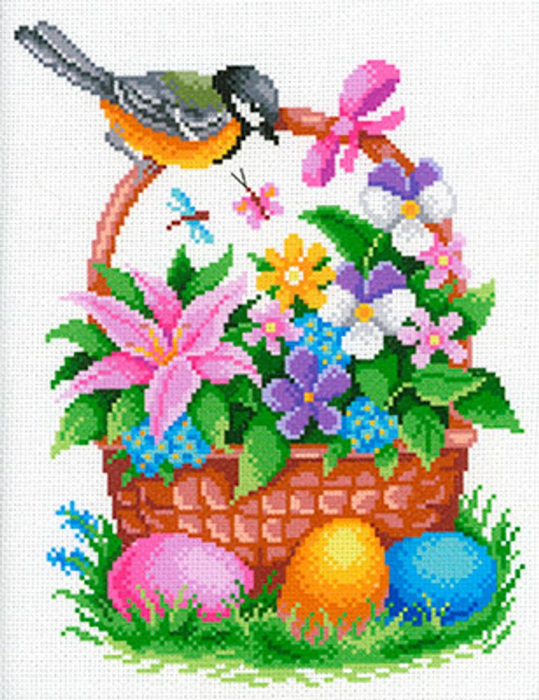 Набор для вышивания нитками МП Студия, Пасхальные дары, 30х40 см