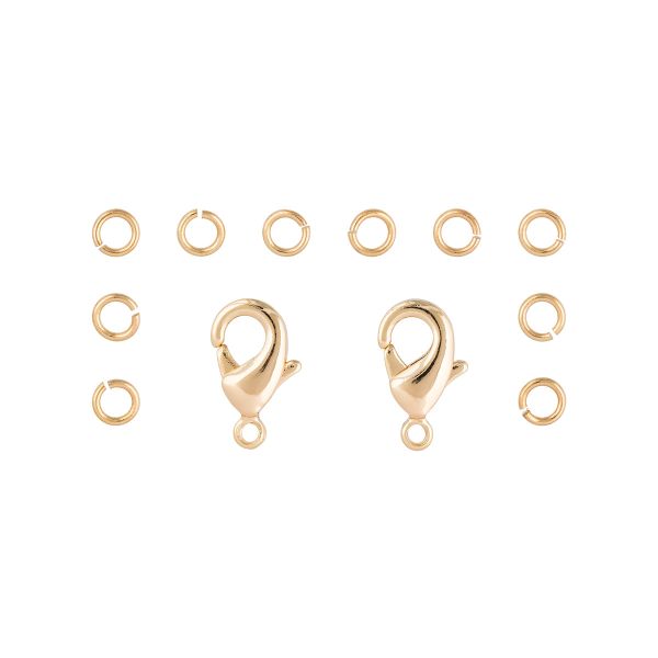 Набор фурнитуры для бижутерии 60 шт, 02 под золото, Zlatka FMK-F03