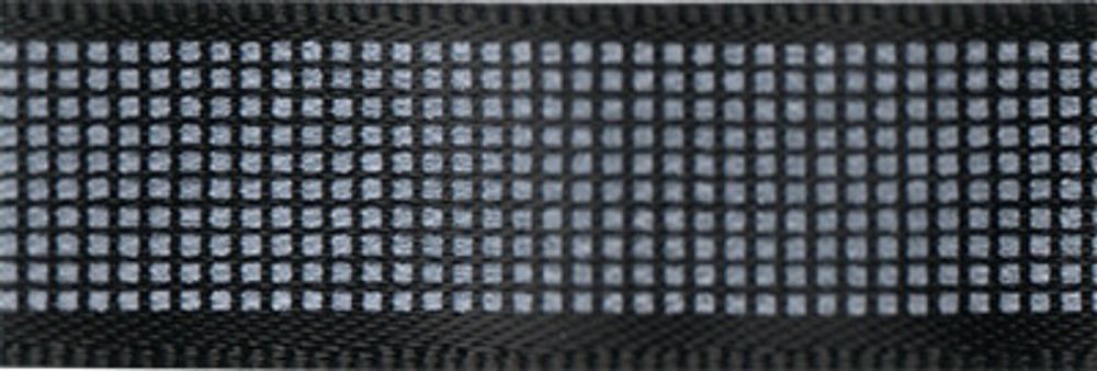 Лента атласная с рисунком 12 мм, 22.8 м, S1 113/001 черный/белый, Gamma ALP-121
