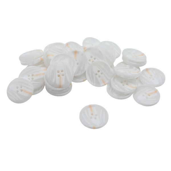 Пуговицы 4 прокола 44L=28 мм, col. D белый, 36 шт, CN2833