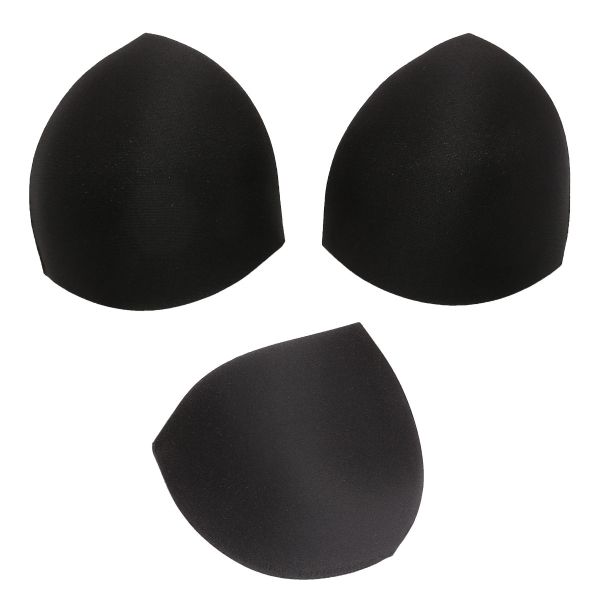 Бельевые чашечки для бюстгальтера треугольные б/уст., с равном. наполн., (8300), разм.42, 10 пар, 04-черный