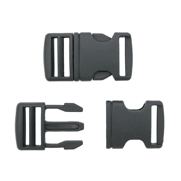 Фастекс (пряжка трезубец) пластик 20 мм, 100 шт, черный, 676151