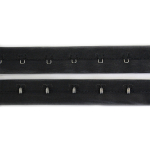 Застежки для бюстгальтера на ленте (1 ряд) 25 мм, 45.7 м, 02 чёрный