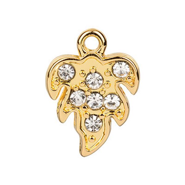 Подвеска для бижутерии 9х14 мм, 10 шт, №30 золото (прозрачный), Blitz PPT018