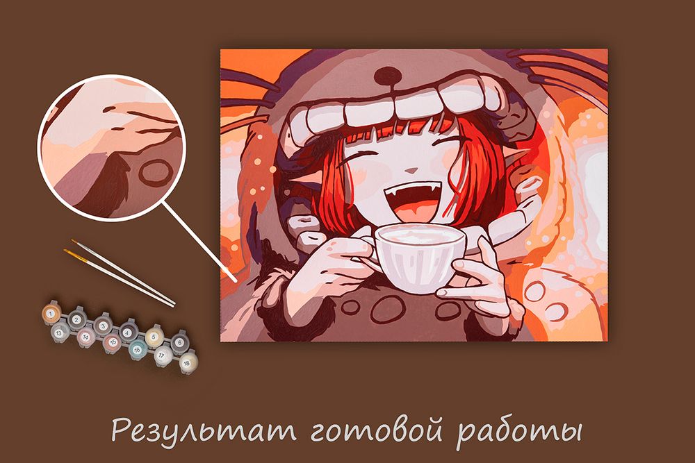 Картина по номерам Фрея PKZ/PM-072, Девочка в кигуруми, (на картоне) 40х30 см