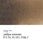 Краска акварель художественная в тубе 10 мл, 3 шт, 712 Умбра жженая, Vista-Artista VGWT