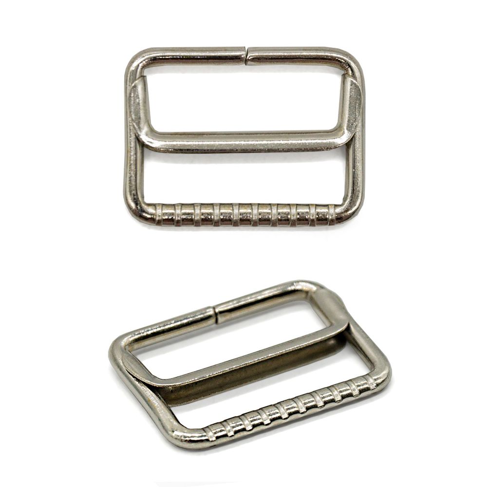 Пряжка ременная металл 27 мм, жилетная, с планкой, никель, 10 шт, BIG