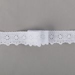 Кружево шитьё 35 мм / 9±0.2 метров, Турция, белый, Gamma GYEM-3500