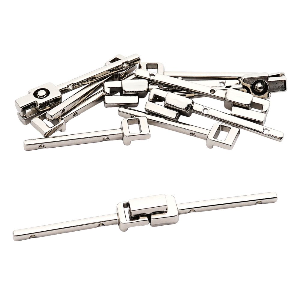 Пряжка-застежка металл (Nickel Серебро (никель)), МВ_2236, 6 шт