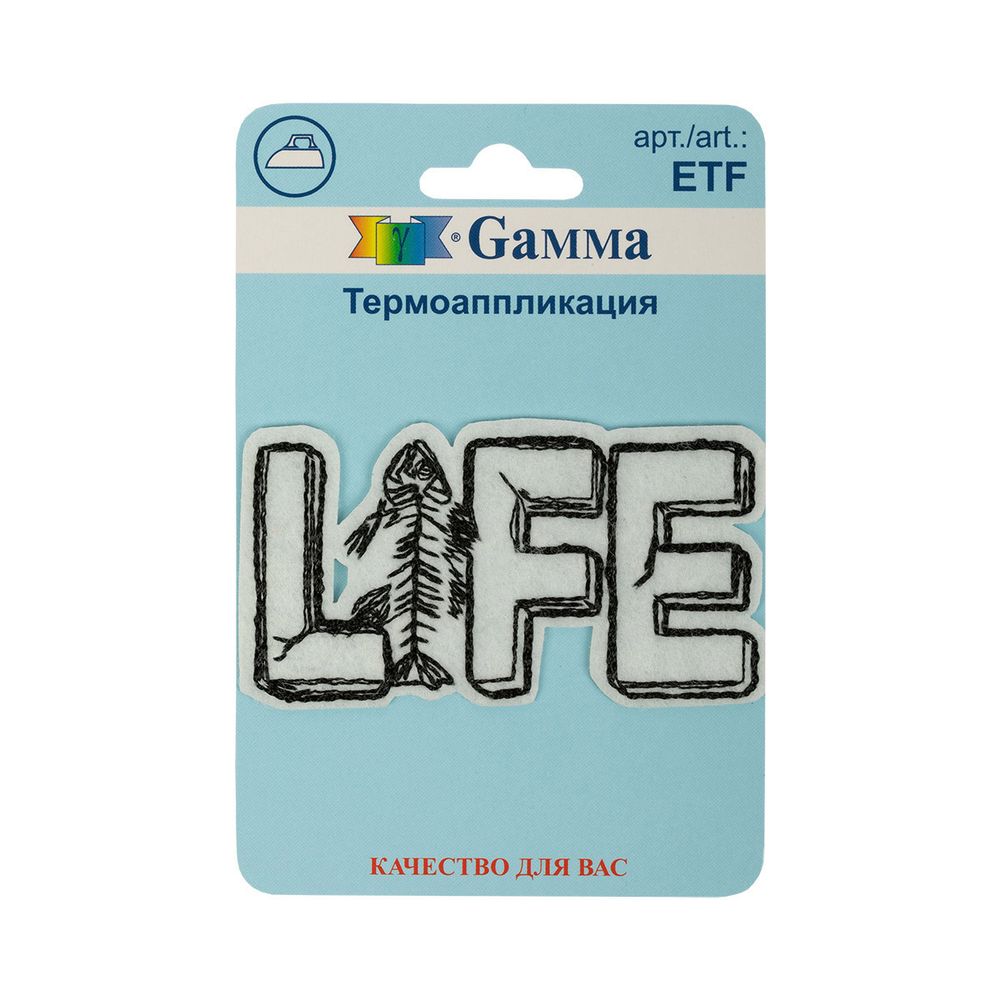 Термоаппликация №04 1 шт, 02-421 LIFE 7х4 см, Gamma ETF