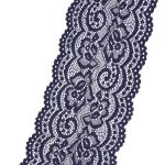 Кружево эластичное (стрейч) 100 мм / 13.71 метров, C147 индиго