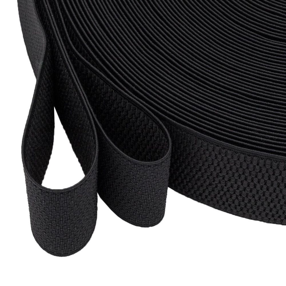 Резинка для подтяжек (помочная) 40.0 мм / 25 метров, 25.2 г/п.м., 580 черный, 6123-9344