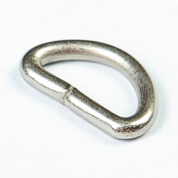 Полукольцо сварное металл внутр. 12 мм (внешн. 17х11 мм, ⌀2.5 мм), 50 шт, серебро ГР, 6046