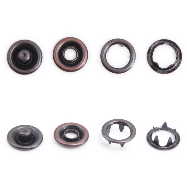 Кнопка рубашечная (джерси) открытая ⌀9.5 мм, ≈144 шт, МЕТАЛЛ, антик, NEW STAR