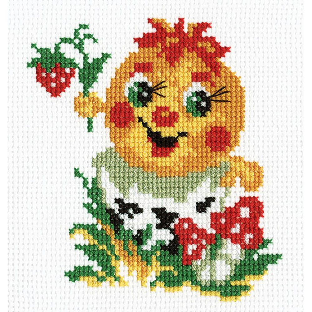 Набор для вышивания нитками РС Студия, Колобок 12х14 см