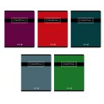 Тетрадь ученическая общая, A5 80 л. на скобе 65 г/м², белизна 100% 5 шт клетка, 01523 Сила цвета, Светоч Т202