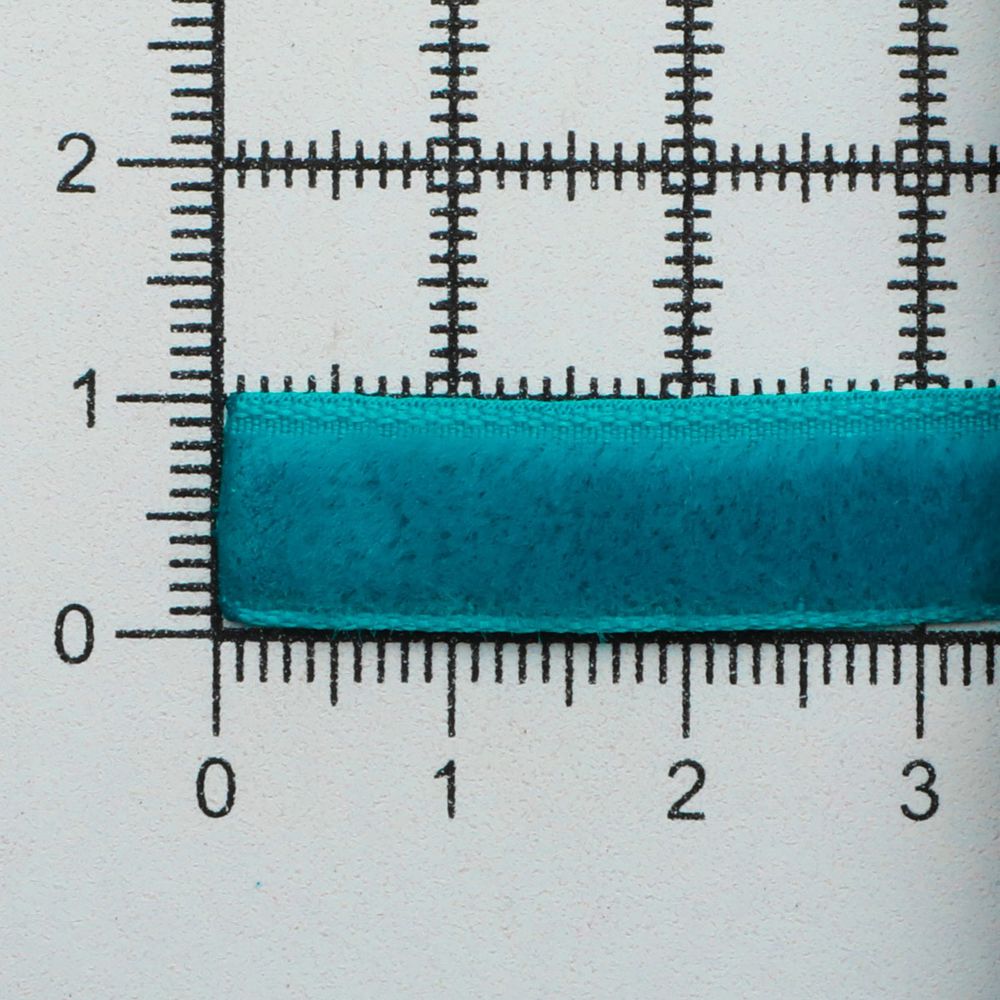 Лента бархатная (тесьма) 10.0 мм / 10±0.5 метров, рис. 8508, цв.39 т.бирюза