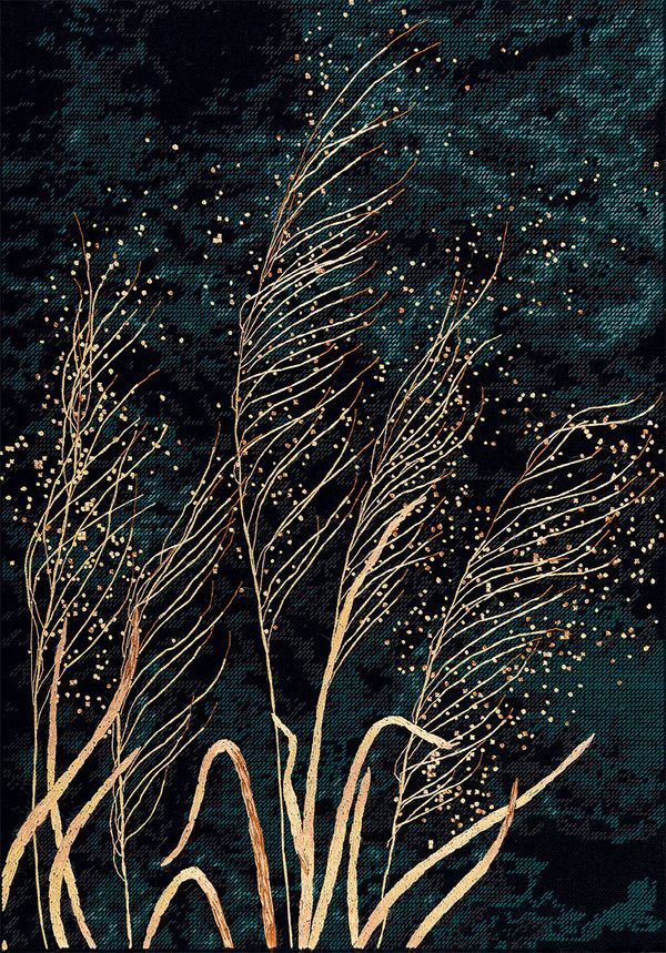 Набор для вышивания нитками Panna PS-7458, Золотые колоски, 31х41.5 см