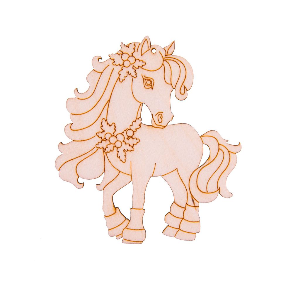 Заготовка из фанеры Подвеска Лошадка 0.3 см, 02 Лошадка 8х9, Mr.Carving, ВД-1261