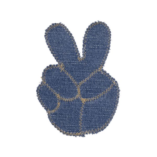 Термоаппликация мир джинс, 6 шт, М1/1 синий 10.5х7.5 см, Blitz