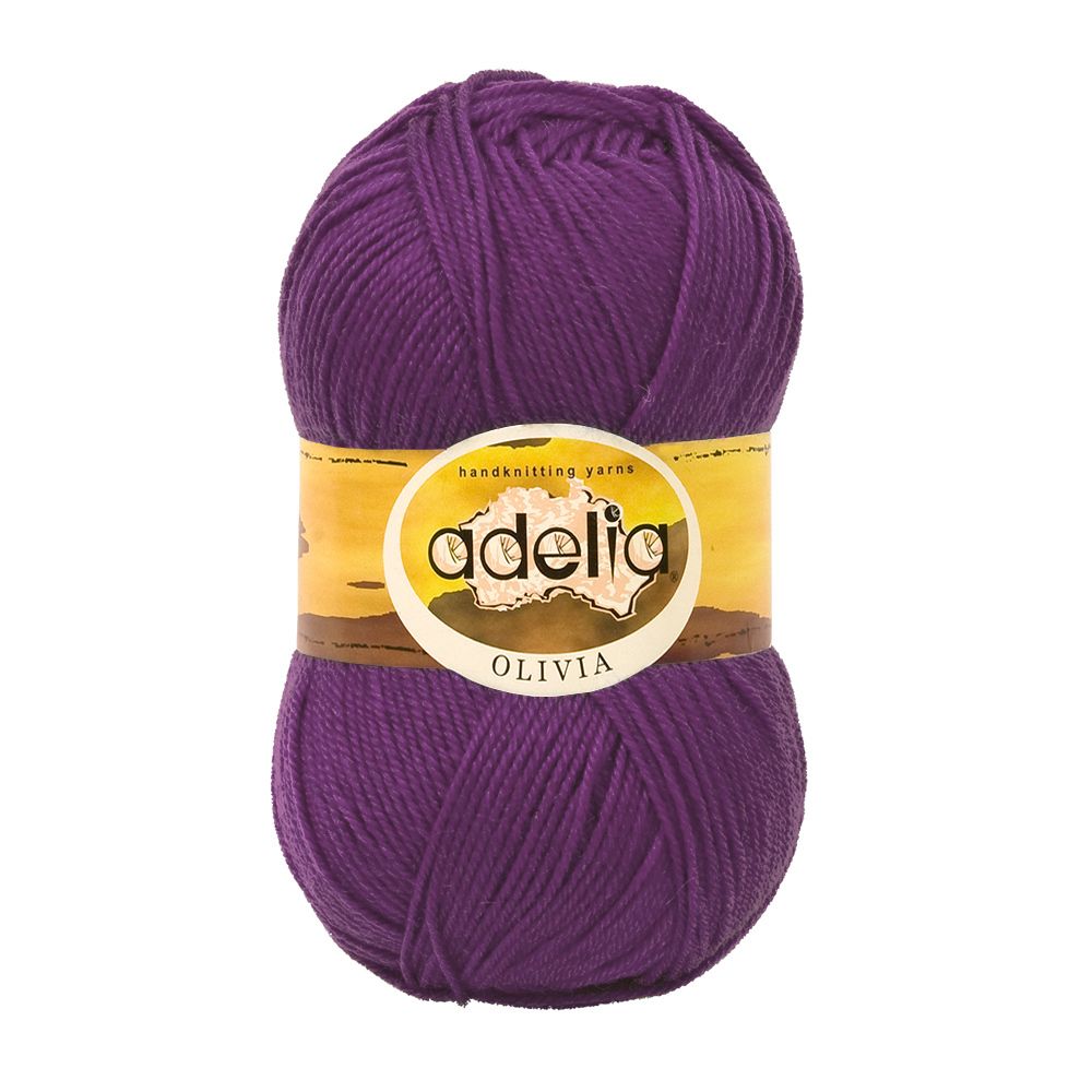 Пряжа Adelia Olivia / уп.5 мот. по 100г, 250м, 16 фиолетовый меланж