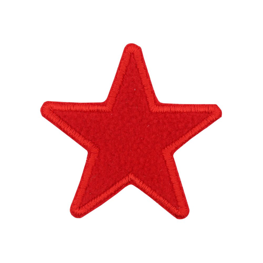 Термоаппликация Звезда, 60х59мм (10 шт) (красный), 016