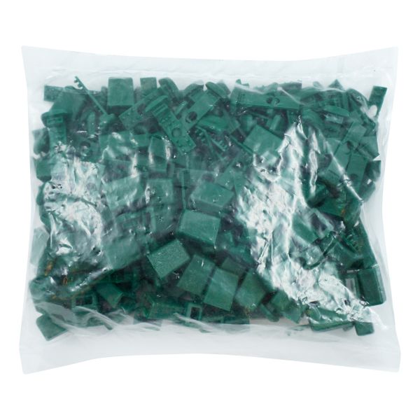 Наконечник для шнура пластик 17х11 мм, ПП, т.зеленый, 100 шт