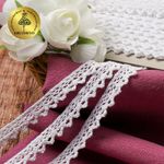 Кружево вязаное (тесьма) 10 мм / 10 метров, цв.02 белый, Kruzhevo