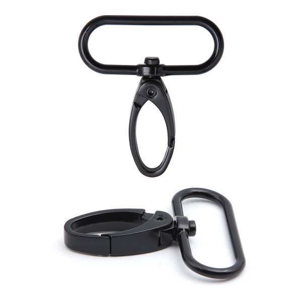 Карабин металл 38.0 мм (49х44 мм), черный лак, ГУ12849, 4 шт