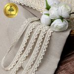 Кружево вязаное (тесьма) 10 мм / 10 метров, цв.28 молочный, Kruzhevo