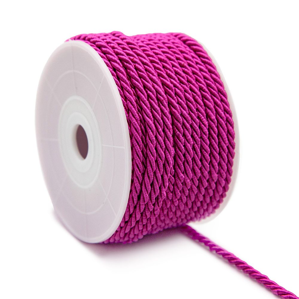 Шнур витой ⌀3.0 мм / 18.29 метров, 52 ярко-розовый