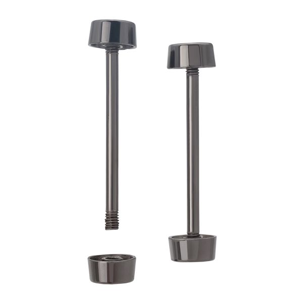 Шпилька для сумки 32/10 мм с таблеткой ⌀10 мм, металл, черный никель, 10 шт