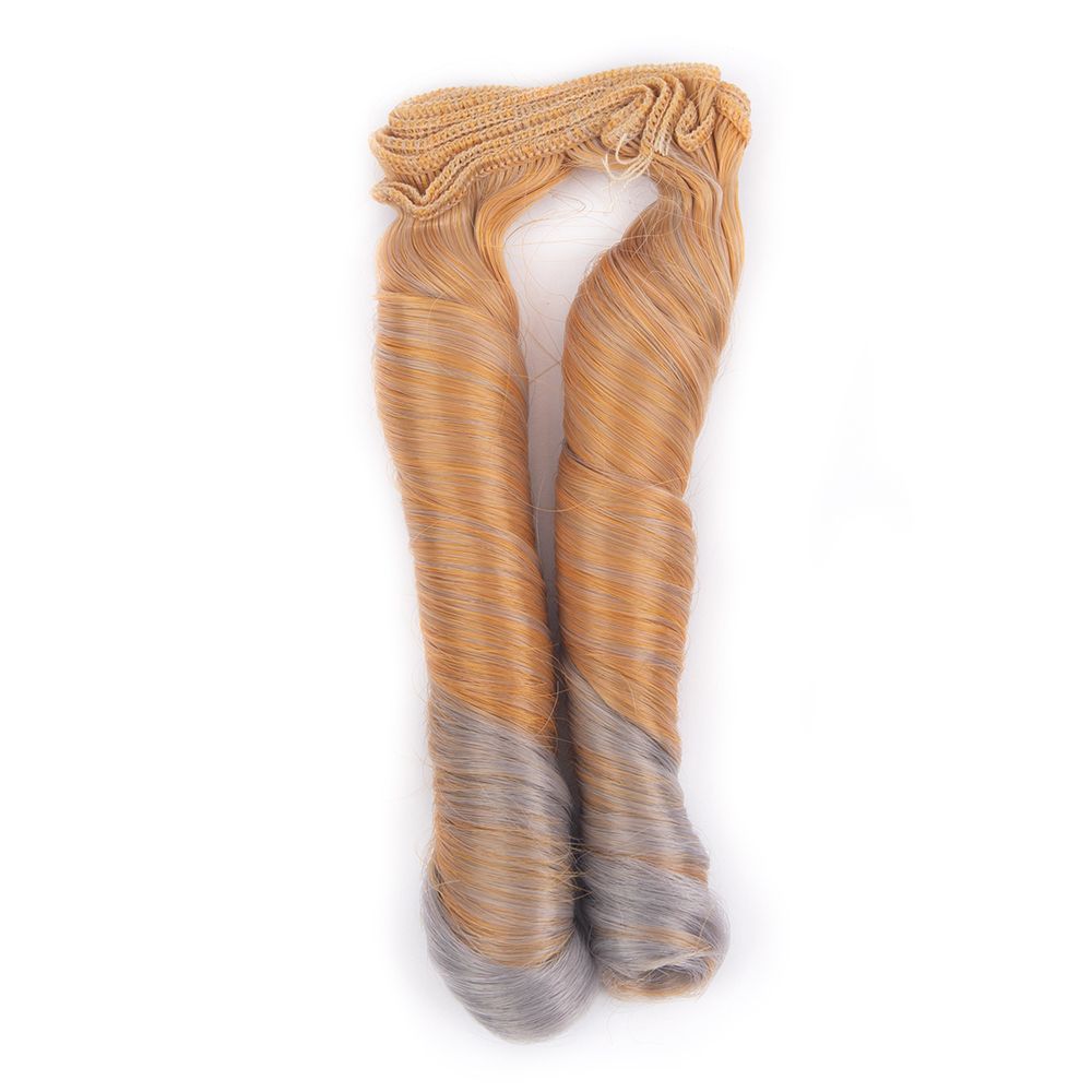 Трессы для кукол 15 см, 100 см, 27 г, 31 оранжевый, серый, HobbyBe HAR-9